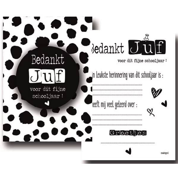 Kaart #204 Bedankt Juf voor dit fijne schooljaar!