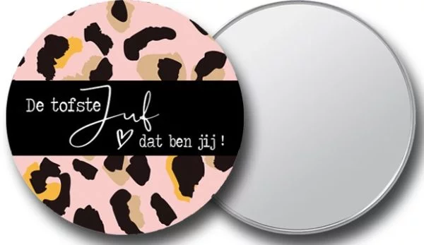 Spiegeltje #101 De tofste Juf dat ben jij! Roze
